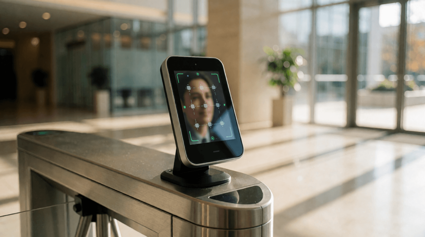 modern office employee biometric technology