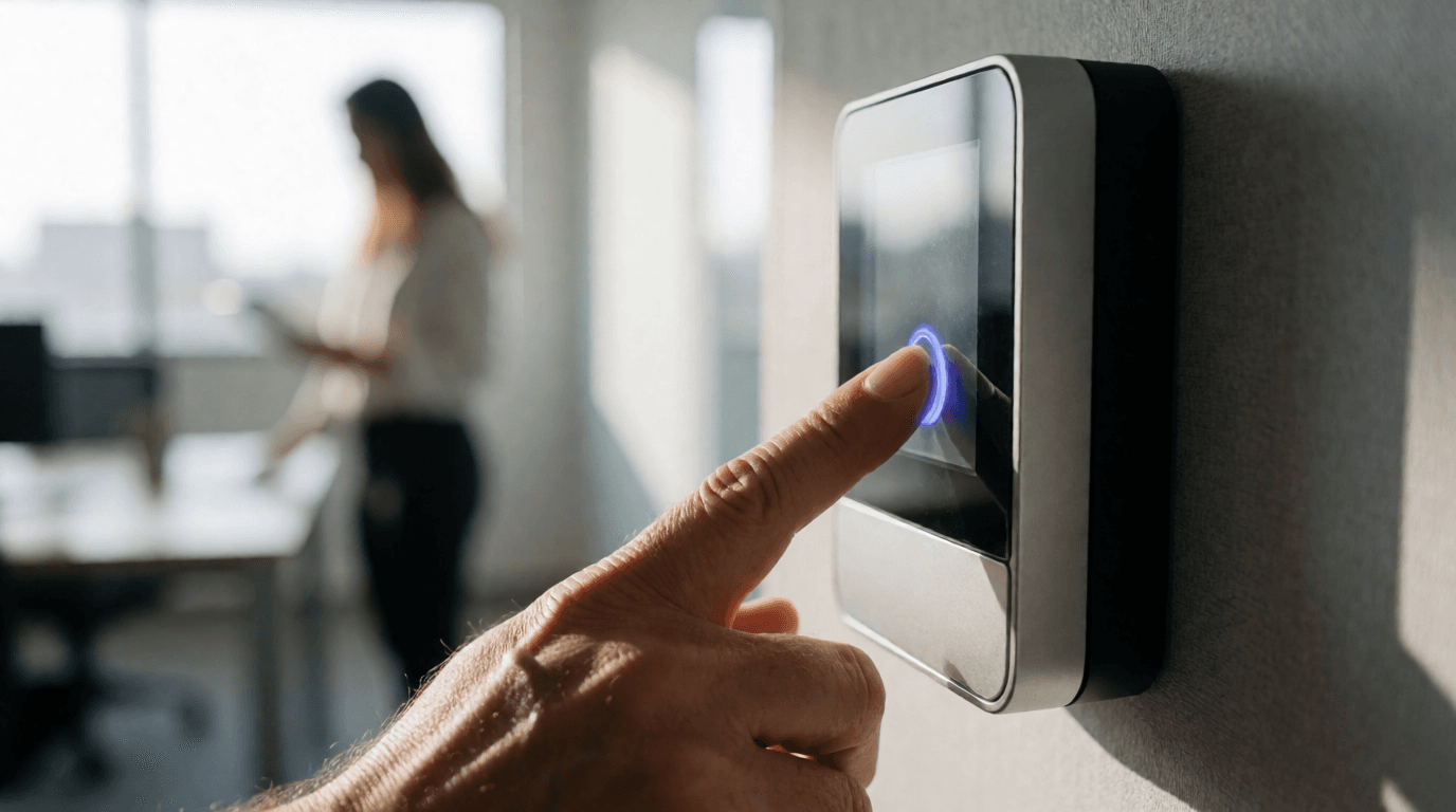 modern office employee biometric technology